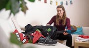 Die Sporttasche ist gepackt, das WM-Abenteuer kann für die Luzernerin Nora Murer beginnen. (Bild: Corinne Glanzmann (Luzern, 2. Februar 2018))