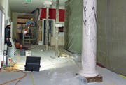 Diese Woche begann der Umbau im Nordflügel des Hotels Bellevue-Terminus in Engelberg. (Bild: PD)