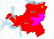Die aktuelle Gefahrenkarte für den Kanton Schwyz. (Bild: meteocentrale.ch)