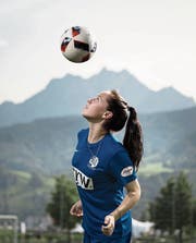 Géraldine Reuteler weiss mit dem Ball umzugehen. (Bild: Pius Amrein (Luzern, 30. August 2017))