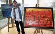 Mino stellt seine Kunstwerke zurzeit in der Ermitage aus. (Bild: Kurt Liembd (Beckenried, 11. März 2017))