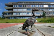 Neben anderen Kunst- und Kulturprojekten steht auch «Shorty» aktuell auf dem ehemaligen Zuger Kantonsspitalareal. (Bild Stefan Kaiser)