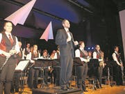 Die Musikgesellschaft Ennetbürgen unter der Leitung von Michael Schönbächler entführte an ihrem Jahreskonzert zu ganz neuen Horizonten.Bild: Kurt Liembd (Ennetbürgen, 18. März 2018) (Bild: Kurt Liembd (Ennetbürgen, 17. März 2018))
