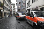 Ein Uhrenatelier am Rindermarkt in der Zürcher Innenstadt ist am Mittwoch überfallen worden.. (Bild: Keystone / Walter Bieri)