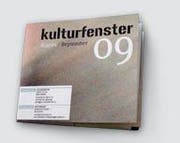 Der Druck des Flyers «Kultufenster» wird eingestellt. (Bild: www.kulturfenster.ch)