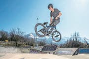 Skatepark Sarnen 10 Jahre Jubiläum, Jerome Muff // Fotograf: Izedin Arnautovic (Sarnen, 24.03.18) (Bild: Izedin Arnautovic (Sarnen, 24. März 2018))