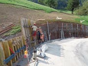 Die Sanierungsarbeiten an der Wiesenbergstrasse im vergangenen Sommer. (Bild: PD)