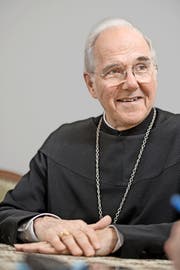 Abt Benno Malfèr im Professorenheim der Benediktinerpatres: «Was wir jetzt tun, wird nicht dadurch entwertet, dass es später einmal aufhören wird.» Bild: Corinne Glanzmann (Sarnen, 5. Oktober 2016)