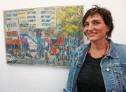 Die Kunstmalerin Doris Windlin hat Berlin in zahlreichen Bildern und einem Roadmovie festgehalten. (Bild: Romano Cuonz (Kägiswil, 7. April 2017))