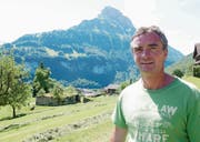 Auf dem Hof von Seppi Truttmann findet am Samstag eine turbulente Gaunerkomödie statt. (Bild: Christoph Näpflin (Seelisberg, 14. August 2017))