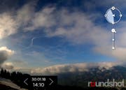 Hier der Blick zur gleichen Zeit vom Hochstuckli aus. (Bild: kachelmannwetter.roundshot.com/sattel/)