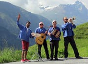 Das Quartett (von links): Phumulani Ntuli, Jakob Bardill, Reinhard Spörri, Philip Matesic. (Bild: Vimeo)