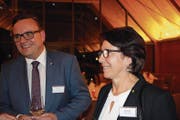 Barbara Bär und Roger Nager an der Nacht der Präsidenten und Amtsträger. (Bild: bar (Seedorf, 1. Februar 2018))