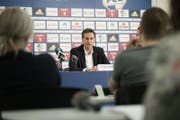 Präsident Philipp Studhalter an der Medienkonferenz vom Donnerstag. (Bild: Pius Amrein (Luzern, 11. Mai 2017))