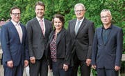 Von links: Daniel Grunder, Gerhard Dammann, Christina Brunnschweiler, Paul Lalli, Alphons Beat Schnyder. (Bild: PD)