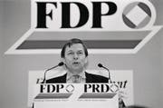 Franz Steinegger als Präsident der FDP Schweiz im Jahr 1994 in Zürich. (Bild: STR / Keystone)