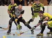 Uris Legionär André Da Costa (am Ball) erzielt gegen Dornbirn zwei Tore. (Bild: Urs Hanhart (Seedorf, 18. November 2017))