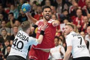 Lukas von Deschwanden beim WM-Qualifikationsspiel gegen Estland. (Bild: Ennio Leanza/Keystone (Winterthur, 7. Januar 2018))