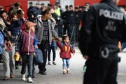 Flüchtlinge am Bahnhof in München im September 2015. (Bild: Keystone/DPA/Andreas Gebert)