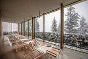 Blick ins und aus dem Spa im Hotel-Resort. (Bild: Pius Amrein (Bürgenstock, 7. November 2017))