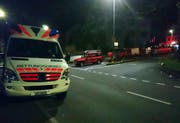 Im Dorf Gersau stehen zahlreiche Blaulicht-Fahrzeuge. (Bild: Beat Kälin)