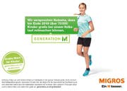 Die Migros sponsort seit Jahren die grössten und populärsten Volksläufe in der Schweiz. Mit der "Generation M" will der Grosskonzern bis Ende 2019 über 70'000 Kindern einen Gratis-Start an diversen Laufveranstaltungen ermöglichen. (Bild: Screenshot Website)