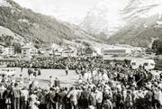 Eindrücklich: die Seilzieh-Arena anlässlich der Europameisterschaft 1974 in Engelberg vor herrlicher Kulisse. (Bilder: PD)