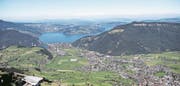 Blick vom Stanserhorn Dorf Stans, Stansstad, Vierwaldstättersee. Kanton, Gemeinde, Stans, übersicht (Symbolbild: Corinne Glanzmann (19. Juli 2016))