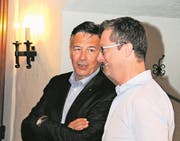 Hans Wicki (links) im Gespräch mit Peter Keller. (Bild: Markus von Rotz (Stans, 17. Juni 2017))