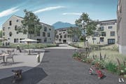 Visualisierung des Siegerprojekts für das Alterszentrum Buochs. (Bild: Visualisierung PD)