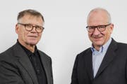 AZ-Verleger Peter Wanner (links) und NZZ-Verwaltungsratspräsident Etienne Jornod. (Bild: PD)