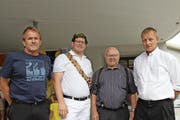 Matthias Herger (links) und Andi Imhof liessen sich gestern Abend in Bürglen feiern. (Bilder Elias Bricker)