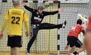 Altdorf-Keeper Noah Ineichen konnte sich in Horgen sehr oft auszeichnen. (Bild: Urs Hanhart (Altdorf, 28. Januar 2017))