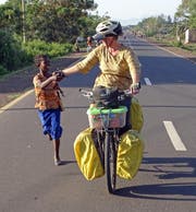 Monika Estermann auf der Fahrt durch Äthiopien. (Bild: PD)