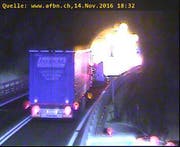 Auch von Süden her stand der Verkehr still. (Bild: Webcam Astra)