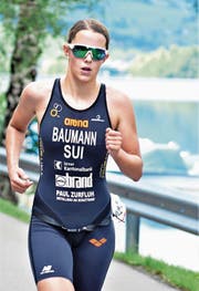 Sara Baumann auf dem Weg zum Tagessieg. (Bild: Josef Mulle (Lauerz, 19. August 2017))