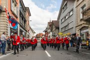 Die Feldmusik Unterägeri mit Direktor Markus Brazerol genoss den Auftritt besonders. (Bild Werner Schelbert)