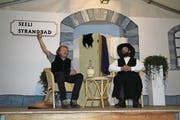 Szene aus dem Theaterstück: am Seelisberger Seeli (Bild: Bruno Arnold (Seelisberg, 5. Juli 2017))