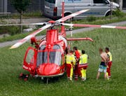 Ein Patient wurde ins Spital geflogen. (Bild: Geri Holdener, Bote der Urschweiz)