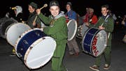 Das Katzenmusik-Warm-up ist in Gurtnellen Tradition. (Bild: André Sägesser (Gurtnellen Dorf, 3. Februar 2018))
