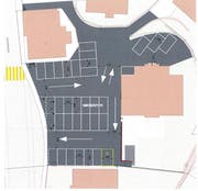 So soll der neue Schulhausplatz in Wassen künftig aussehen. (Bild: Visualisierung: PD)