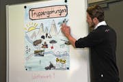 Orientierungstag der Armee in Alpnach: Informationen über die Truppengattungen. (Bild: Robert Hess (Alpnach, 16. März 2018))