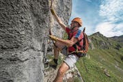 Der Klettersteig Fruttstägä auf Biel-Kinzig. (Bild: Angel Sanchez)