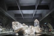 Der Jahrhundertfund ist in einer Ausstellung im ehemaligen Geheimbunker auf dem Pass zu sehen. (Bild: Photopress / Samuel Golay)