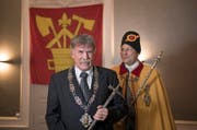 Stolz am Jahresbot der Zunft zu Safran: Der neue Fritschivater Alfred (Fredi) Meier.. (Bild: Corinne Glanzmann, Luzern 30.12.2017)