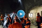 Blick in den sanierten Simplontunnel. (Bild: Keystone / Dominic Steinmann)