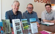 Peter Hägler, Herbert Strebel und Severin Brugger (von links) vom Verein Erlebnis Freiamt.