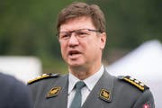 Der Luftwaffenkommandant des Schweizer Militärs, Aldo Schellenberg, weibelt für neue Kampfjets. (Bild: Keystone)