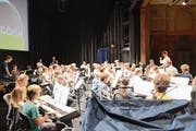 Die Musikschüler bei ihrem Auftritt. (Bild: PD)