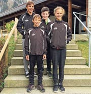 Die vier Teilnehmer des SC Unterschächen; von links: Noel Arnold, Luca Arnold, Josias Muheim und Fiona Christen. (Bild: PD)